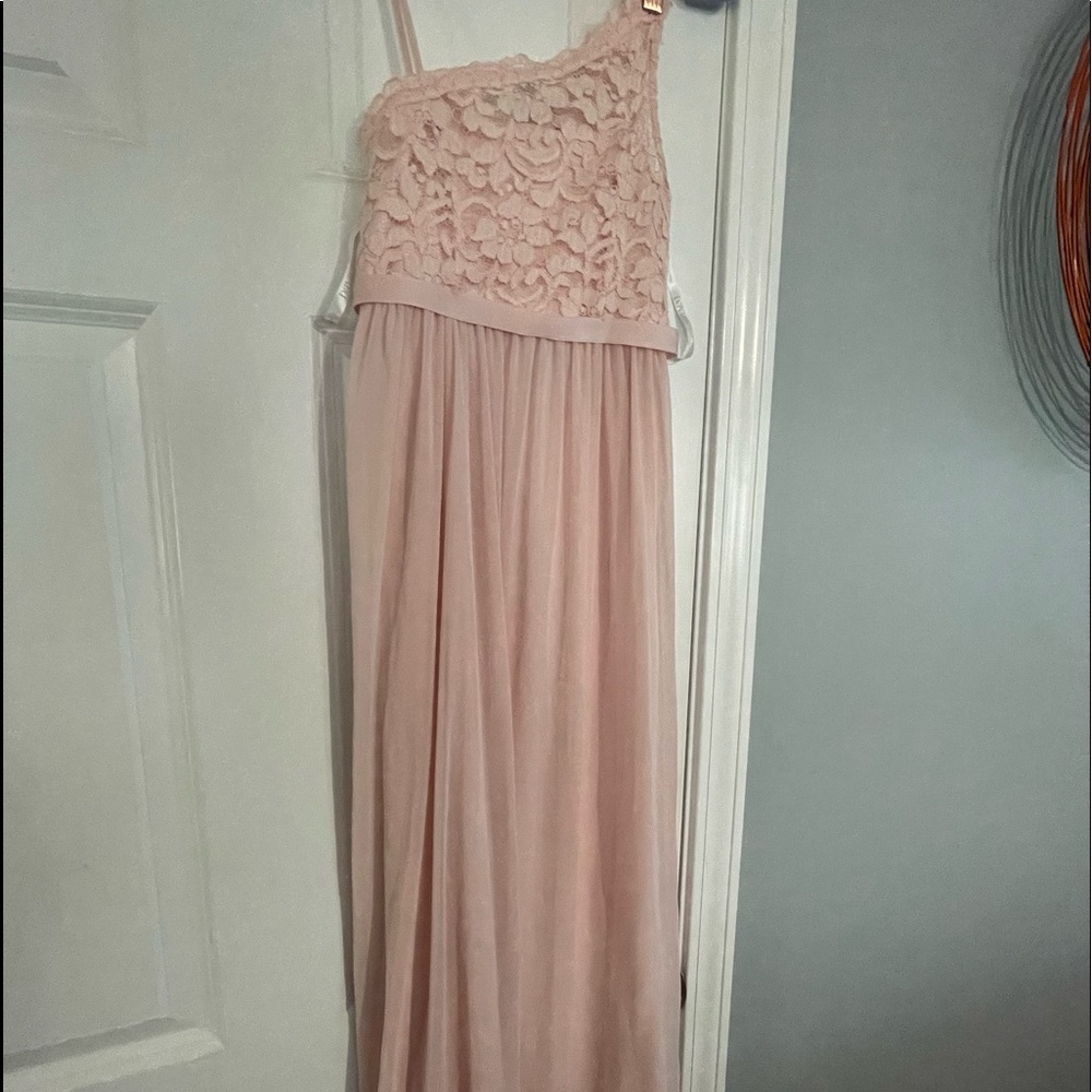 Youth Blush Pink One One Shoulder Dress.